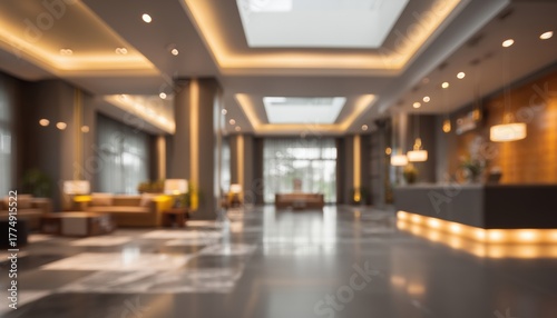 Ethereal Blur And Defocused Interior View Of A Hotel Lobby, Creating A Dreamlike Atmosphere For Guests To Experience And Enjoy.