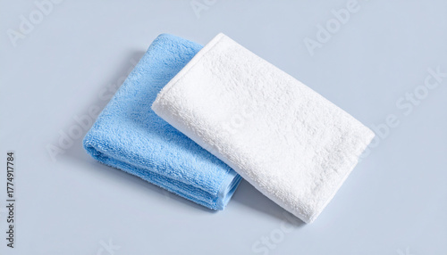 Clean Towels: Blue and White