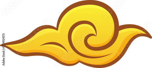 cloud ksy golden asia china japan styls illustration design
