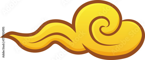 cloud ksy golden asia china japan styls illustration design