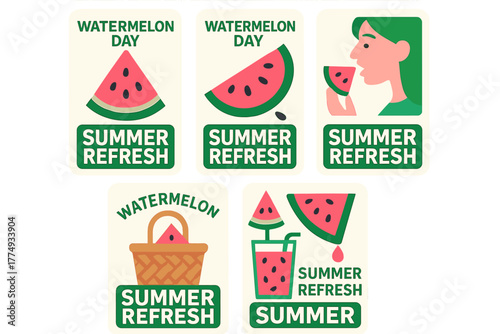 Watermelon Day celebration with vibrant graphics showcasing summer refreshment and fruity enjoyment