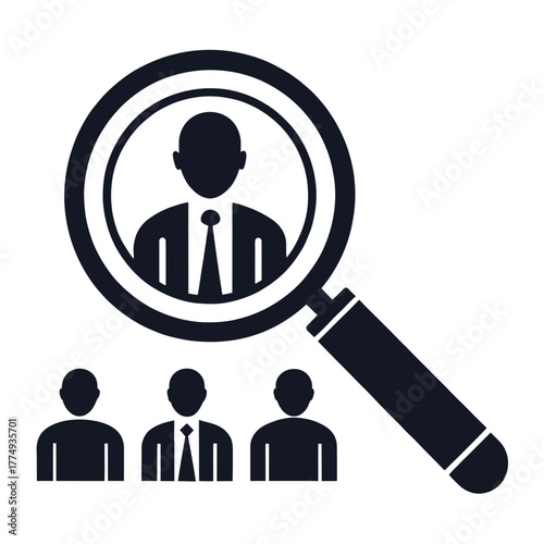 Human Resources Recruitment Search Icon