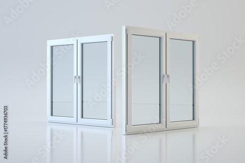 Windows Collection isolated on white background, 3D illustration