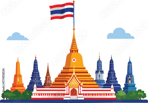 Iconic Thai Architecture Symbolizing Democratic Values