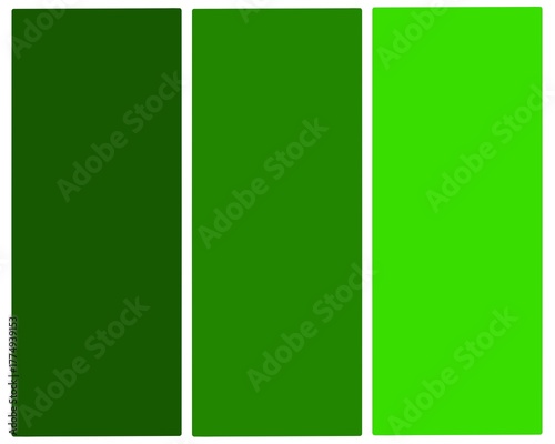 Green gradient color illustration. Deep green gradient color in a box. Hand drawn green color for design.