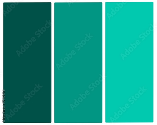 Green gradient color illustration. Deep green gradient color in a box. Hand drawn green color for design.