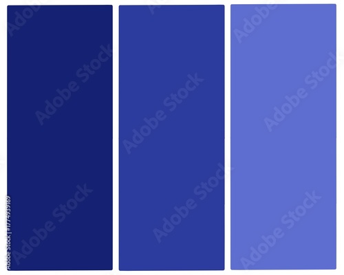 Blue gradient color illustration. Deep blue gradient color in a box. Hand drawn blue color for design.