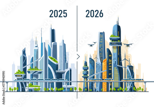 Smart City Evolution: Vertical Change and Futuristic Transportation from 2025 to 2026 