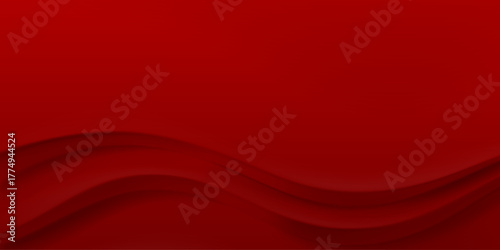 Dark red illustration with wavy lines and subtle gradient effects, creating a sense of depth and texture.