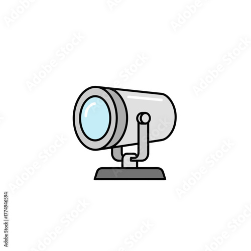 Bright spotlight illustration illuminating dark spaces and enhancing visibility