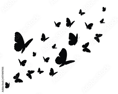 set of blue butterflies positive quote motivational etc fashion prints	