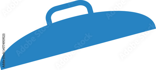 Blue cooking pot lid vector icon