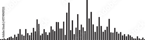 Dynamic frequency bars showing analytical data, perfect for visual presentations