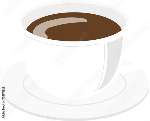 シンプルでかわいいホットコーヒーのイラスト