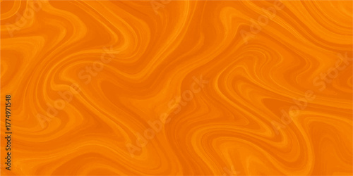 Abstract orange and gold silk texture background with soft flowing waves pattern