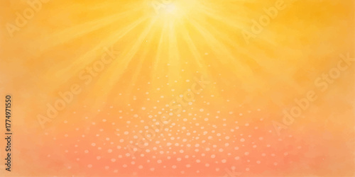 Bright orange sunburst abstract background design