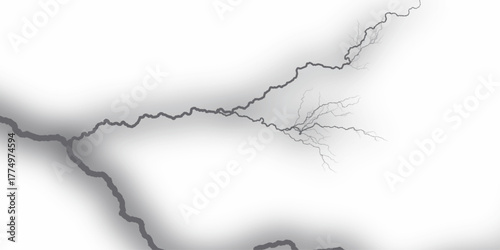 Gray marble texture abstract marble background. Vector marble pattern with blue cracks Lightning energy discharge effect isolated on transparent background for web design and illustrations. 