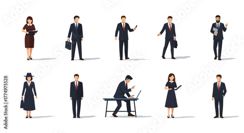 business people set