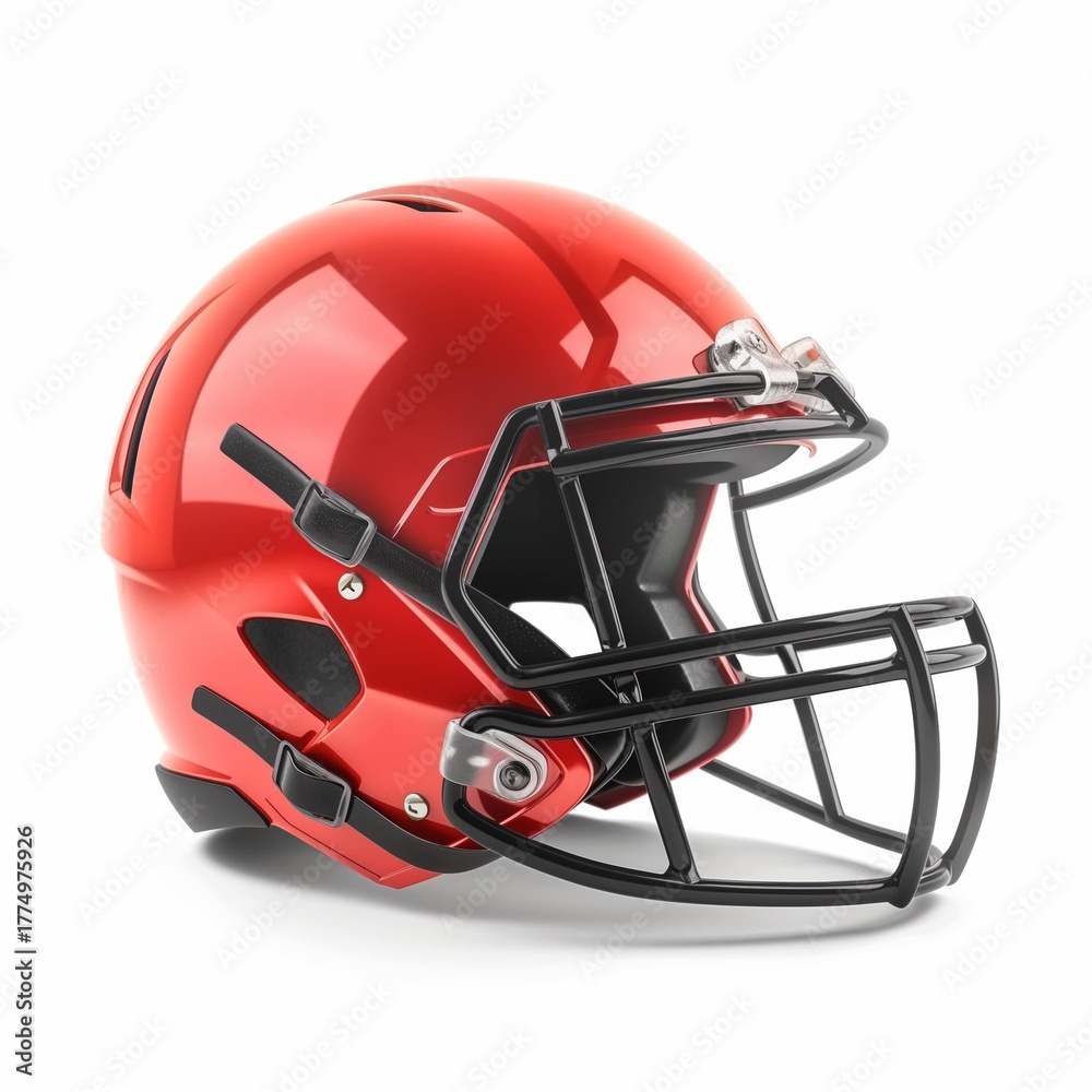 Fototapeta premium Blank american football helmet on white background, product mockup concept.