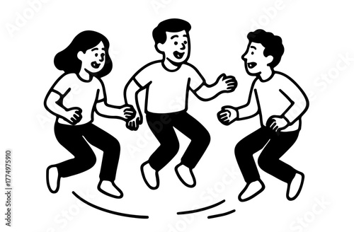 jump vector illustration 