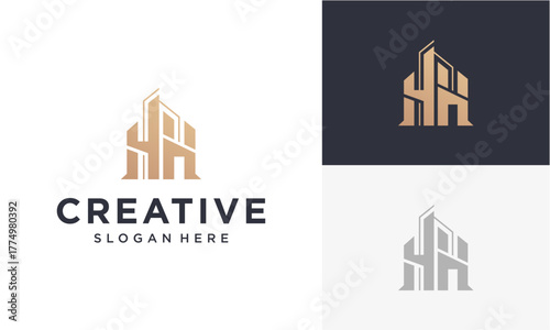 HH building vector logo