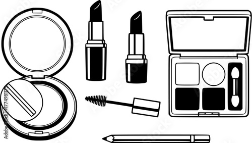 make up set vector 
