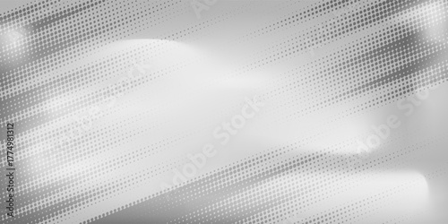 Silver foil background with metal mirror texture. Chrome gradient surface with light gloss simple abstract