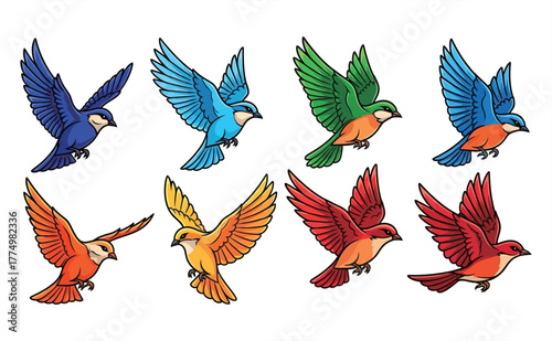This a icon picture bird fly positions
