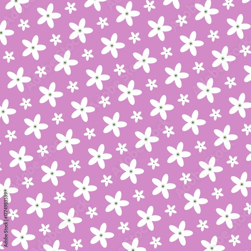 Pastel Purple Daisy Seamless Floral Pattern