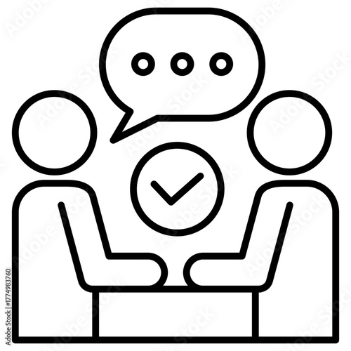 Negotiation Outline Icon