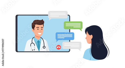 Get Virtual Care Now: A Patient Engages with Her Doctor Online via Telehealth for Modern Healthcare Solutions and Medical Consultation Services