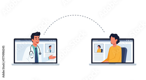 Virtual Doctor Consultation Online for Easy Healthcare Access, Telemedicine Appointment with Physician, Medical Advice from Home, Remote Patient Monitoring