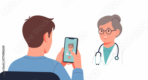 Connect with your doctor virtually anytime, anywhere using telehealth technology for remote healthcare consultations with a caring physician on video call