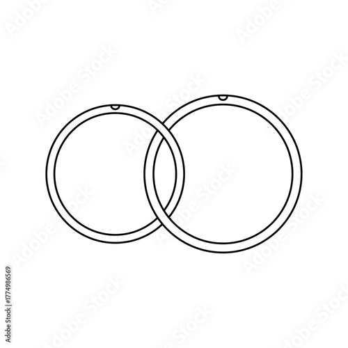 結婚指輪のシンプルなアイコン