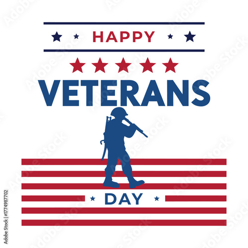 Happy veterans day vector illustration design 