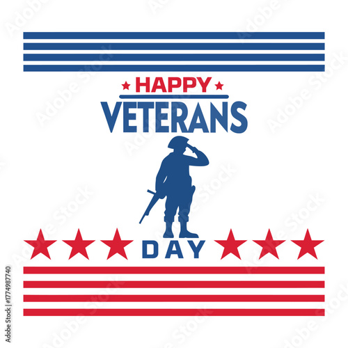 Happy veterans day vector illustration design 