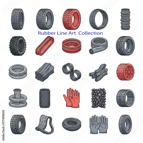 Rubber Material Texture and Industrial Design Concept