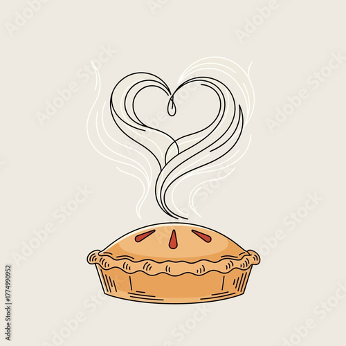 Celebrate the warmth of a family gathering this thanksgiving with a delicious, freshly baked pie, an essential part of any thanksgiving dinner, symbolizing love and homemade goodness