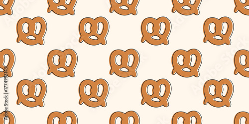 Design background bagel repeat pattern