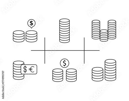 Business Coin Cent Currency icon pack symbols Money Logo