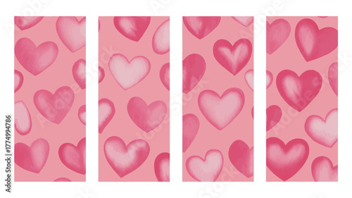 Pink heart pattern on a pink background, perfect for valentines day