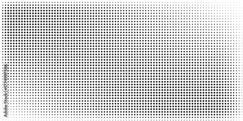 fun beautiful black and white shadow halftones retro pop art funky urban colorful comic book. Dotted halftone gradient texture. Vanishing polka dot background.