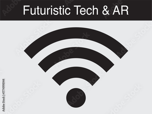 futuristic AR wifi signal connectivity Vector illustration