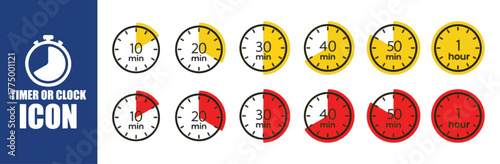Half-Hour and Hour Timer Icon Set