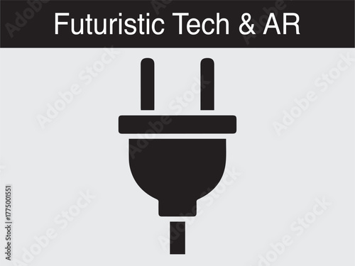 futuristic AR smart plug energy tech Vector illustration