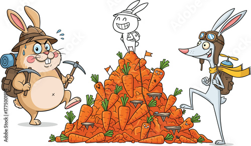 Funny cartoon octopus rock band playing electric guitars, marine musician characters performing music, creative ocean illustration, sea animal rock concert art