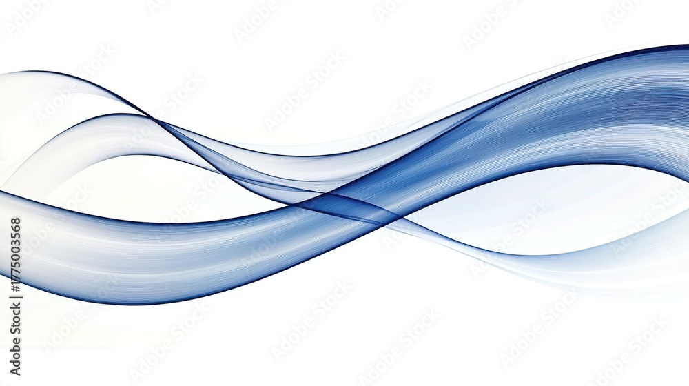 Obraz premium Flowing Minimalist Abstract Background in Light Blue and White 