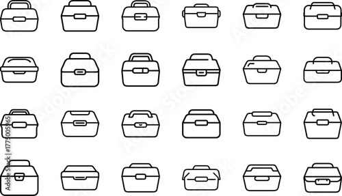 School and Science Education Line Icon Set – Modern STEM, Laboratory, E-learning, and Academic Tools Outline Vector Pack for Teachers, Students, and Online Course Illustrations