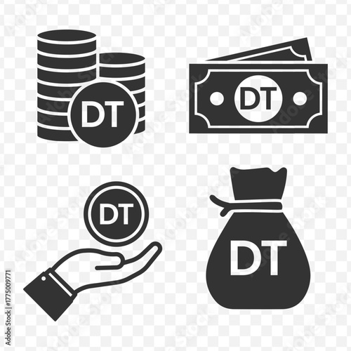 Explore Tunisian Finance A vibrant Dinar illustration for global investment, business solutions, banking promotions, and economic reports. Currency concept.