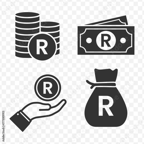 South African Rand Currency Stack for Financial Investments, Business in South Africa, and Foreign Exchange Trading Success - Secure Future